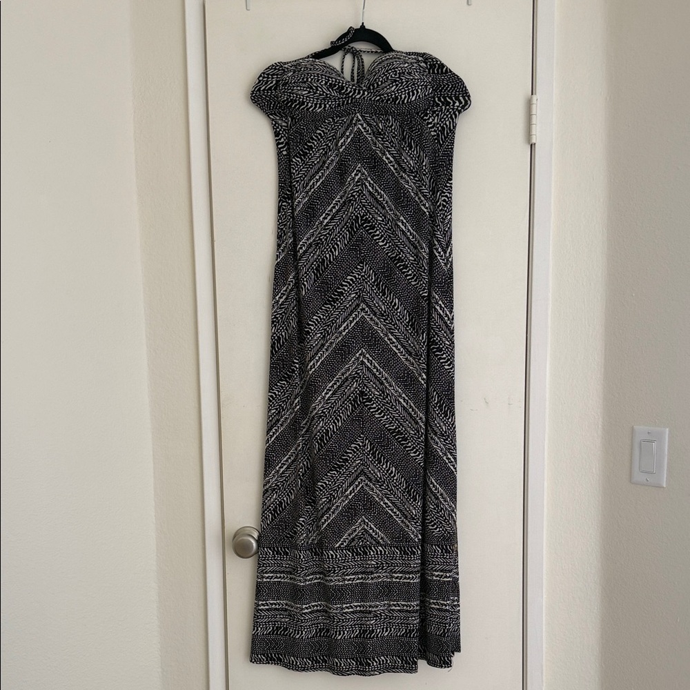 Robin Piccone Black & White Chevron Maxi Dress